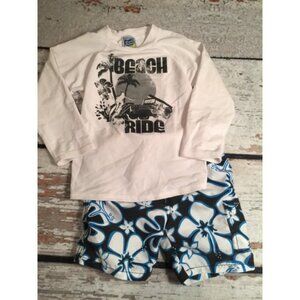 Charlie Rocket Swim Shirt And Shorts